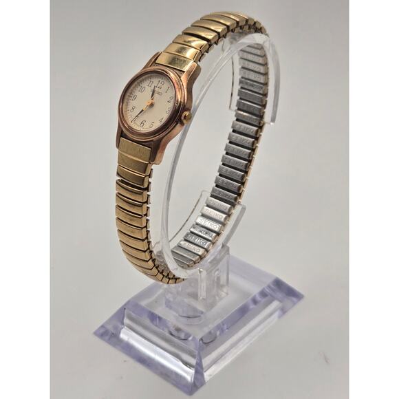 Vintage 1996 Seiko Ladies Quartz Watch 1N01-0GD0 - Gold Tone Expansion Band main image 7